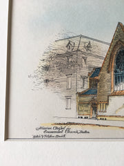 Mission Chapel for Emmanuel Church, Boston, MA, 1889, Rotch and Tilden, Original Hand Colored