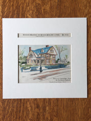 Henry Endicott House, Cambridge, MA, 1888, Chamberlin & Whidden, Original Hand Colored