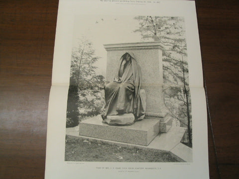 Tomb of Mrs. H. B. Adams, Rock Creek Cemetery, Washington, DC, 1893, Augustus St. Gaudens