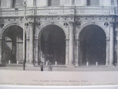 Palazzo Communale, Brescia, Italy, EUR, 1897, Tommaso Formentone, Jacopo Sansovino, Andrea Palladio, and Luigi Vanvitello