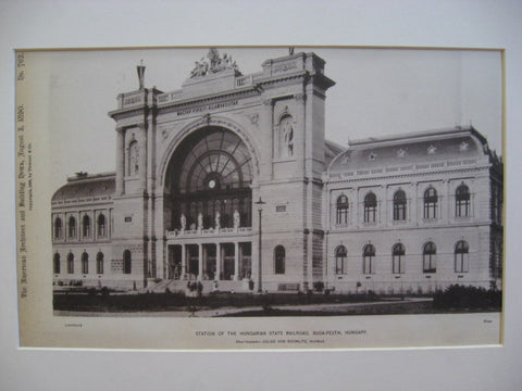 State Railroad, Buda-Pesth, Hungary, EUR, 1890, Julius von Rochlitz