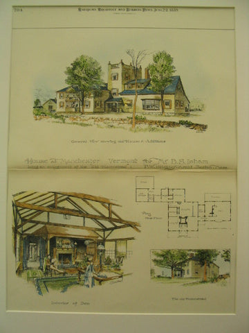 House for E. S. Isham, Manchester, VT, 1889, F. W. Strickney