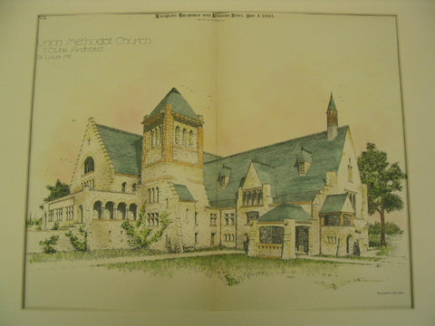 Union Methodist Church, St. Louis, MO, 1888, T. C. Link