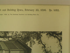 Hills Library Building for the Newton Theological Institution, Newton Centre, MA, 1896, Rand & Taylor, Kendall & Stevens