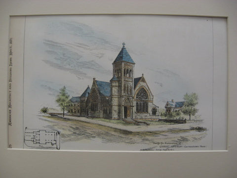 Restoration of Christ Church, Germantown, PA, 1879, H. R. Marshall