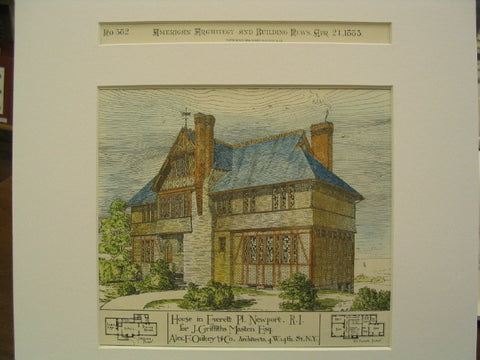 House for J. Griffiths Masten, Newport, RI, 1883, Alex F. Oakley and Co