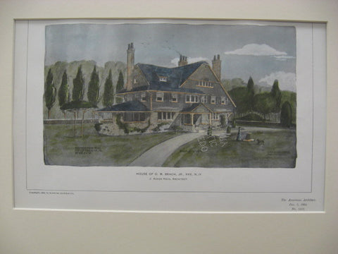 House of O. M. Beach, Rye, NY, 1904, J. Acker Hays
