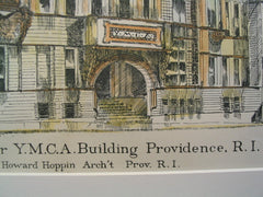 Plans for the YMCA Building, Providence, RI, 1888, Howard Hoppin