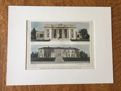 Kansas & N Dakota Buildings, Panama Pacific Expo, 1914, Hand Colored Original -