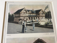 State Buildings, Panama Pacific International Expo, 1914, Hand Colored Original -