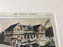 State Buildings, Panama Pacific International Expo, 1914, Hand Colored Original -