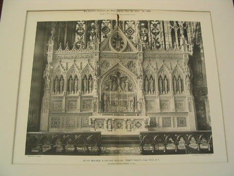 Astor Memorial Altar and Reredos at Trinity Church, New York, NY, 1896, Frederick Clarke Withers