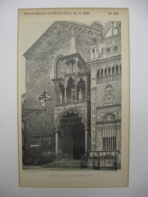 Porch of Sta. Maria Maggiore, Bergamo, Italy, EUR, 1898