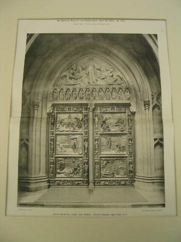 Astor Memorial Door at the East Porch of Trinity Church, New York, NY, 1896, Richard Morris Hunt, Sculpted by Karl Bitter