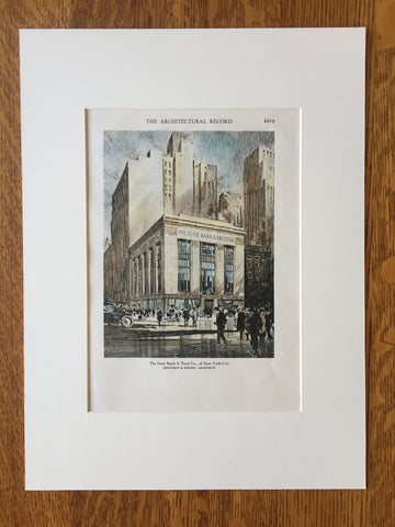 Couch Elementary School, Portland, OR, 1915, F A Naramore, Original Hand Colored -