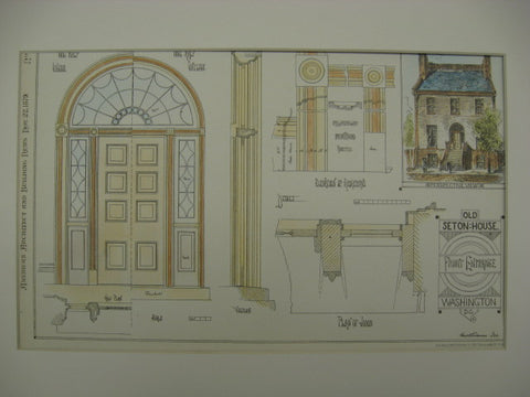 Entrance to the Old Seton House, Washington, DC, 1879, G. R. Tolman