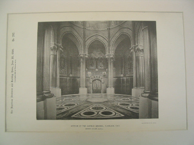 Interior of the Garfield Memorial, Cleveland, OH, 1890, Chamberlin & Whidden