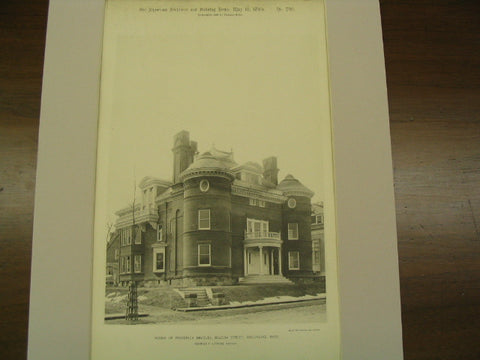 House of Frederick Bradley, Beacon Street, Brookline, MA, 1890, George F. Loring