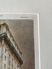 Cooperative Apartments, 925 Park Ave, New York, NY, 1909, Hand Colored Original -