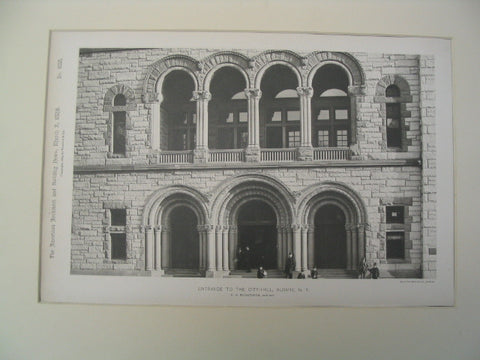 Entrance to the City-Hall, Albany, NY, 1889, H. H. Richardson