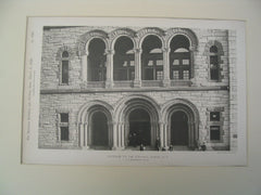 Entrance to the City-Hall, Albany, NY, 1889, H. H. Richardson