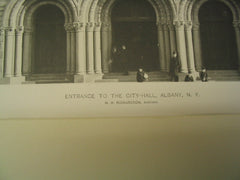 Entrance to the City-Hall, Albany, NY, 1889, H. H. Richardson