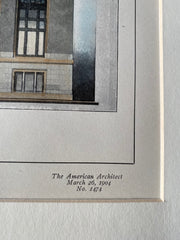 Fifteenth Street Baptist Church, Brooklyn, NY, 1904, Hand Colored Original -