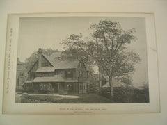 House of J. G. Mitchell, ESQ., Brookline, MA, 1887, Cabot & Chandler