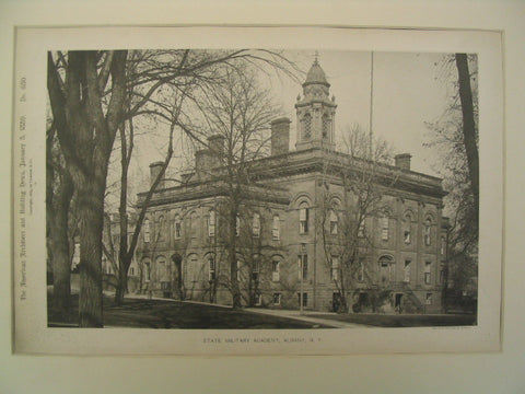 State Military Academy, Albany, NY, 1889, Phillip Hooker