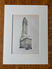 Arnold Constable Company, 5th Avenue, New York, 1929, Hand Colored Original -