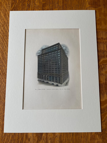 Office Tower, 1 Park Avenue, 32nd-33rd St, New York, 1929, Hand Colored Original -