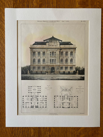Detention Hospital, Philadelphia, PA, 1900, J Freedlander, Original Hand Colored -