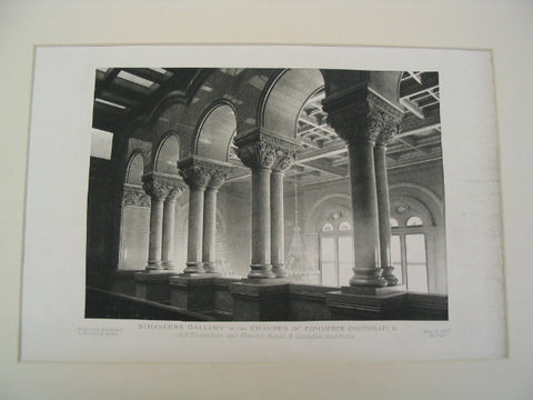 Strangers' Gallery in the Chamber of Commerce, Cincinnati, OH, 1890, H.H. Richardson and Shepley, Rutan & Coolidge