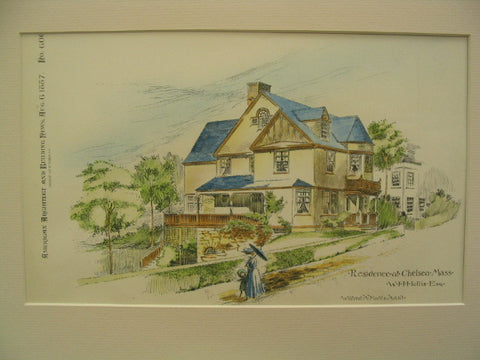 Residence for W. H. Hollis, Chelsea, MA, 1887, Wilfred A. Norris