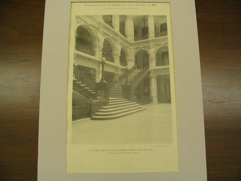 Court-Yard Staircase of the New Criminal Courts Building, New York, NY, 1894, Thom. Wilson and Schaarsschmidt