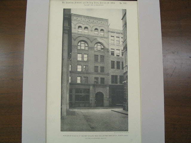 Building of the New England Shoe and Leather Association, Boston, MA, 1892, Hartwell and Rchardson