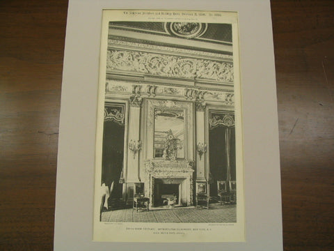 Dining-Room Fireplace: Metropolitan Club-House, New York, NY, 1896, McKim, Mead and White