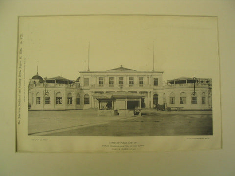 Bureau of Public Comfort at World's Columbian Exhibition, Chicago, IL, 1894, Charles B. Atwood