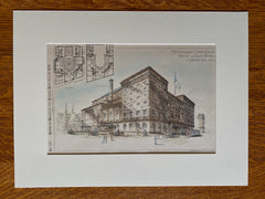 Metropolitan Opera House, Broadway & 39th, New York, 1884, Original Hand Colored -