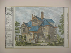 House for S. J. Nowell, Winchester, MA, 1878, J. F. Ober and G. D. Rand