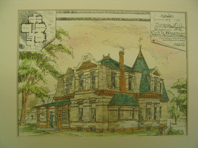 House for Charles H. Bradshaw, Spring Hill, MA, 1878, W. G. Preston