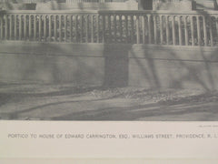 Portico to the House of Edward Carrington, Williams Street, Providence, RI, 1889