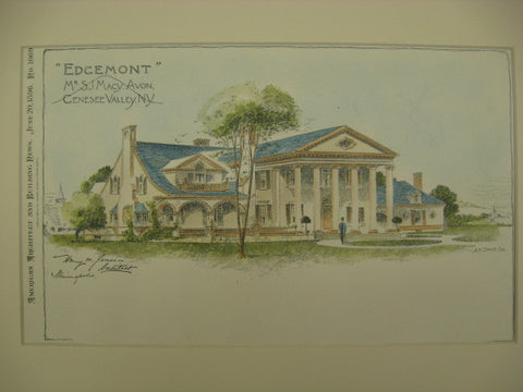 Edgemont, for S. J. Macy, Genesee Valley, NY, 1896, Harry W. Jones