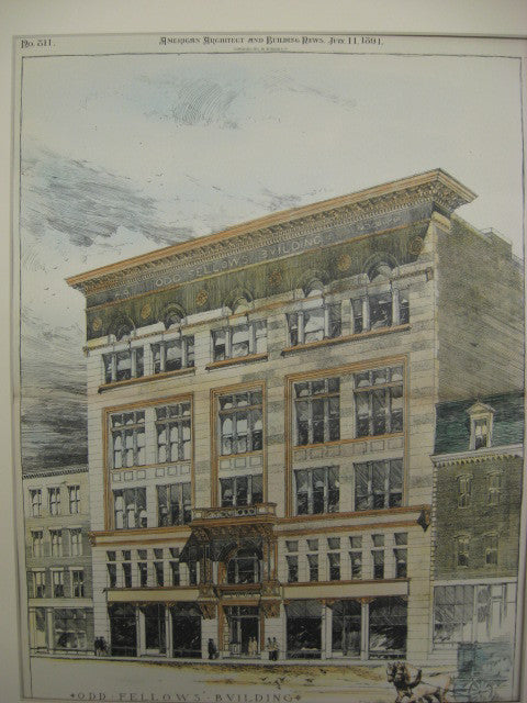 Odd Fellows' Building, Lowell, MA, 1891, Merrill and Cutler