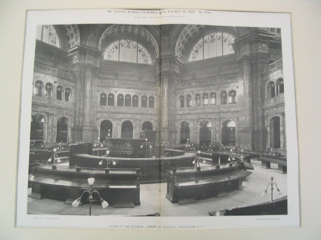 Floor of the Rotunda: Library of Congress, Washington, DC, 1897, Smith ...