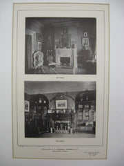 Parlor and Library at the House of Dr. C. W. Richardson, Washington, DC, 1904, Marsh and Peters