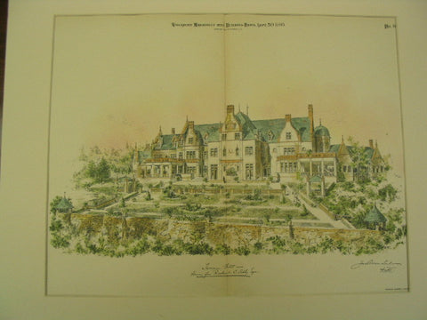 Terrace Front at the House for Richard C. Sibly, 1893, James Brown Lord