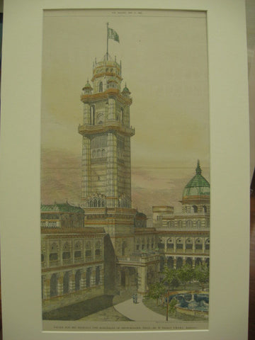 Maharajah Palace, Bhownugger, India, ASIA, 1895, W. Emerson