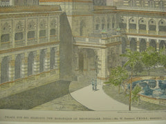 Maharajah Palace, Bhownugger, India, ASIA, 1895, W. Emerson