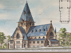 Bishop Cummings Memorial Church Baltimore, MD 1878. Original Plan. Charles E. Cassell.